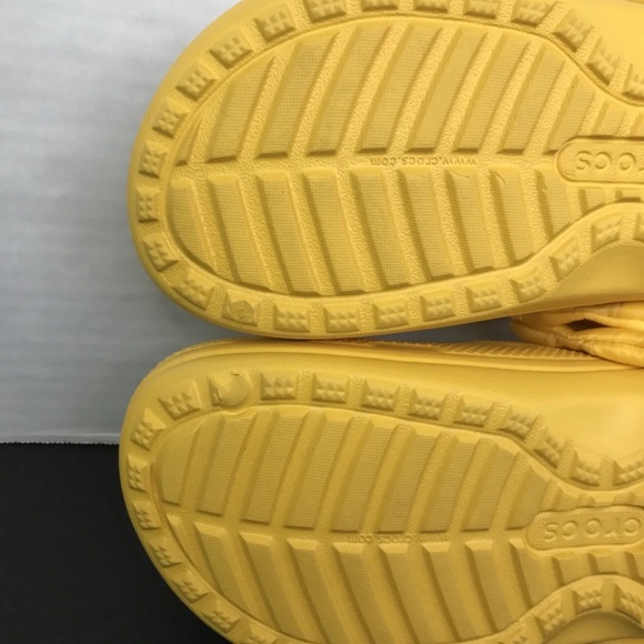 Crocs Classic Lined Neo Puff Crocband Clog Yellow Mens 5 Womens 7 Discontinued - Picture 11 of 13